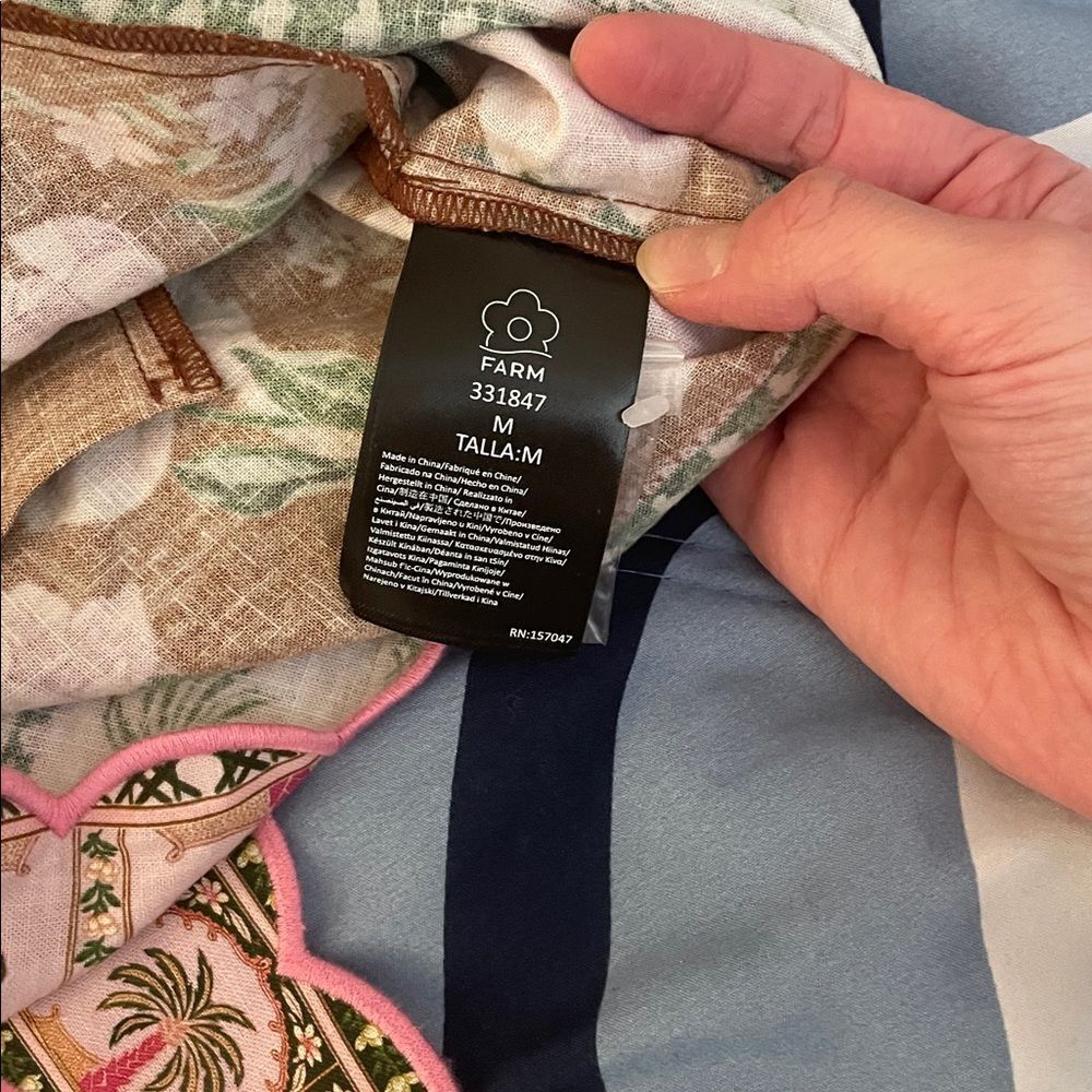 NWT Farm Rio Palm Dream Pleated Romper Palm Dream Women Size M - Picture 11 of 15